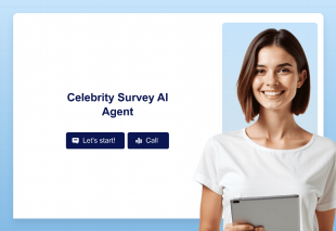 Celebrity Survey AI Agent Template Thumbnail