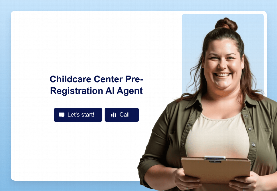 Childcare Center Pre-Registration AI Agent Template | Jotform