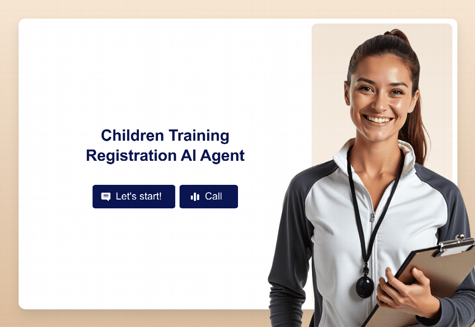 Children Training Registration Assistant | Jotform