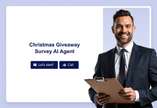 Christmas Giveaway Survey AI Agent Template Thumbnail