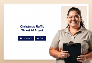 Christmas Raffle Ticket AI Agent Template Thumbnail