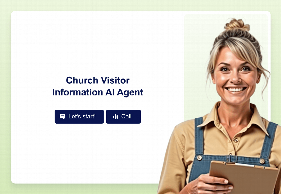 Church Visitor Information AI Agent Template | Jotform