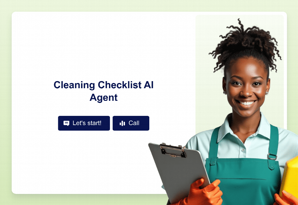 Cleaning Checklist AI Agent Template | Jotform