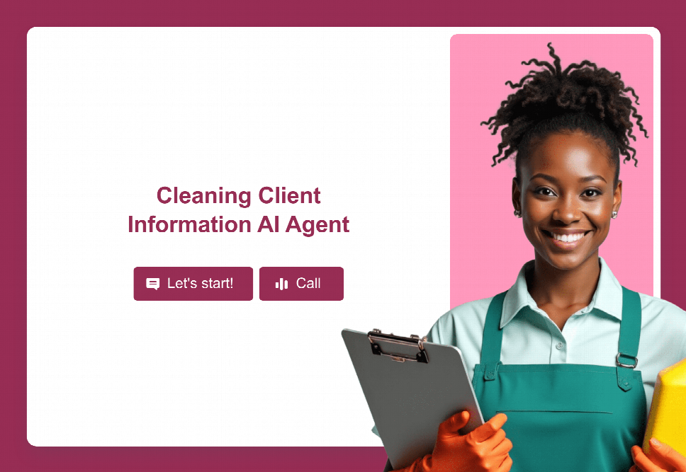 Cleaning Client Information AI Agent Template | Jotform
