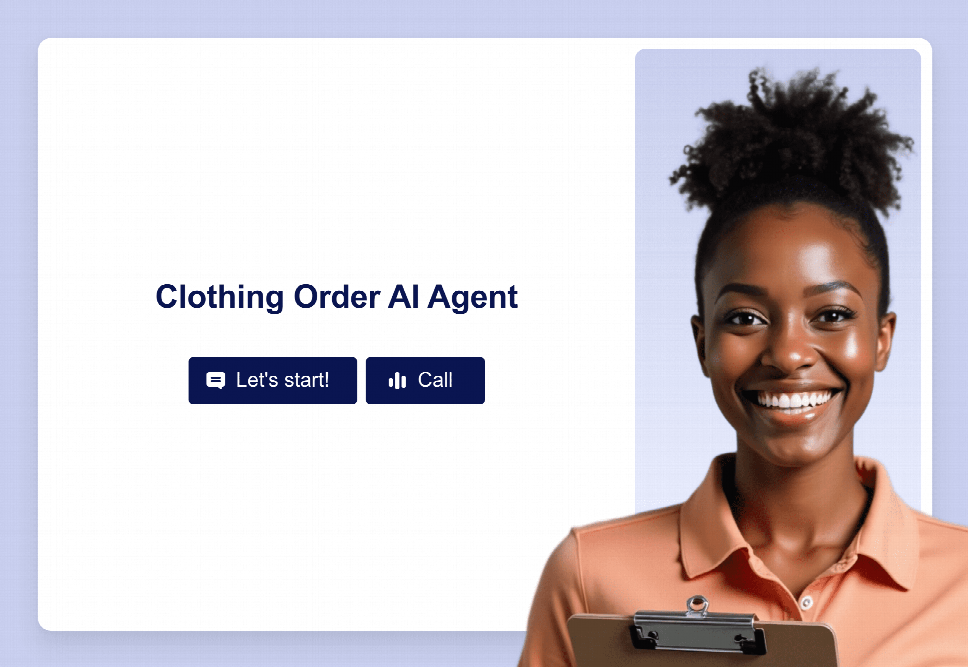 Clothing Order AI Agent Template | Jotform
