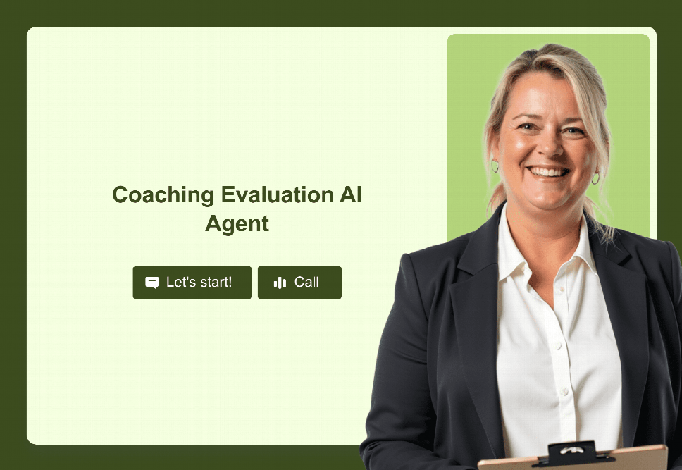 Coaching Evaluation AI Agent Template | Jotform