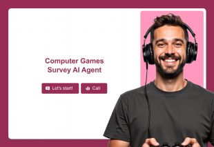 Computer Games Survey AI Agent Template Thumbnail