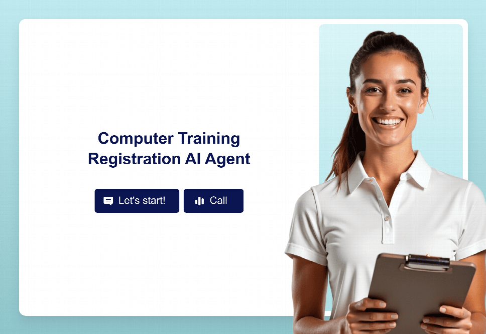 Registration Help Computer Computer Training Registration AI Agent Template | Jotform