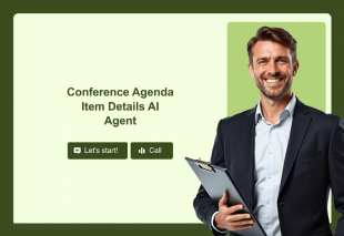 Conference Agenda Item Details AI Agent Template Thumbnail