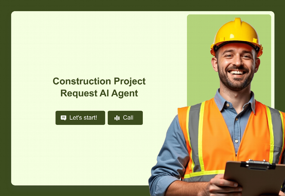 Project Agent Construction Project Request AI Agent Template | Jotform