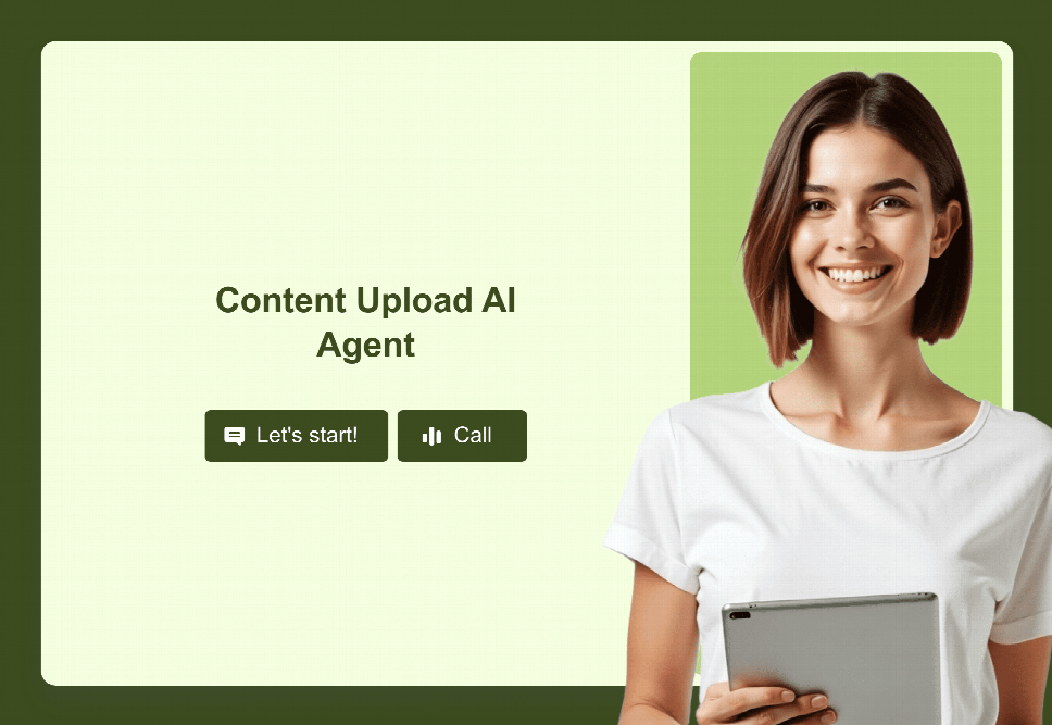 Content Upload AI Agent Template | Jotform