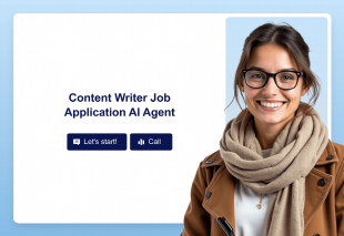 Content Writer Job Application AI Agent Template Thumbnail