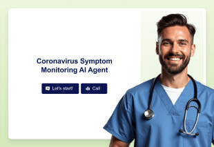 Coronavirus Symptom Monitoring AI Agent Template Thumbnail