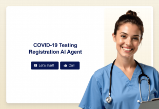 COVID-19 Testing Registration AI Agent Template Thumbnail