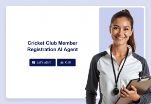 Cricket Club Member Registration AI Agent Template Thumbnail