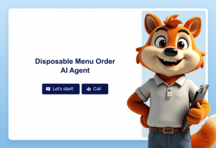 Disposable Menu Order AI Agent Template Thumbnail