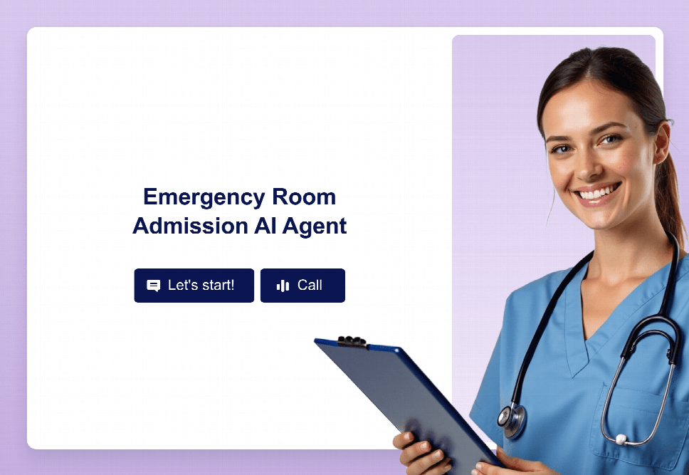 Emergency Room Admission Virtual Intake Assistant | Jotform