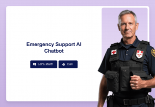 Emergency Support AI Chatbot Template Thumbnail