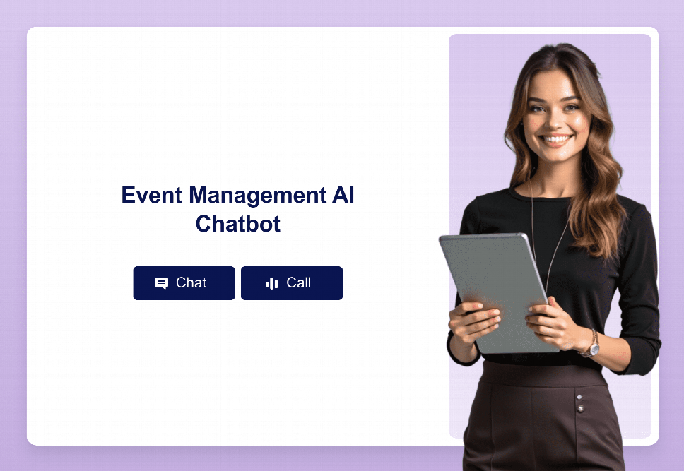 Chatbots Event Registration Event Management AI Chatbot Template Template | Jotform