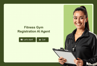 Fitness Gym Registration AI Agent Template Thumbnail