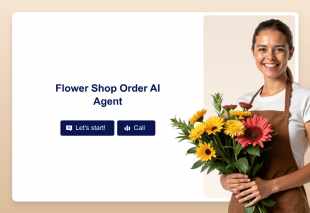 Flower Shop Order AI Agent Template Thumbnail