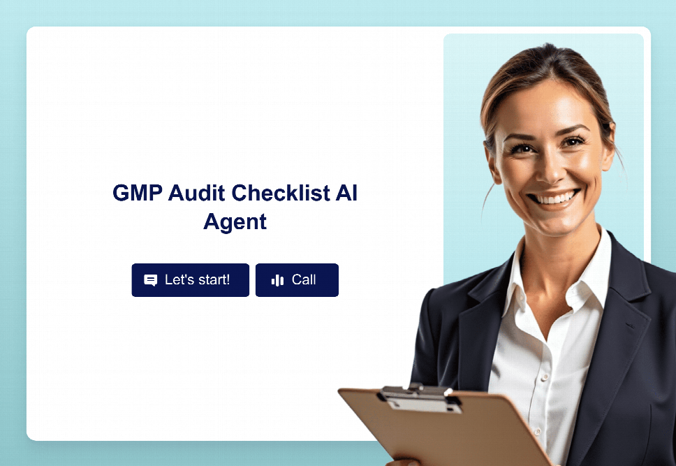 GMP Audit Checklist AI Agent Template | Jotform