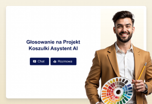 Głosowanie na Projekt Koszulki Asystent AI Template Thumbnail