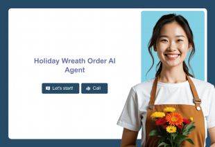 Holiday Wreath Order AI Agent Template Thumbnail