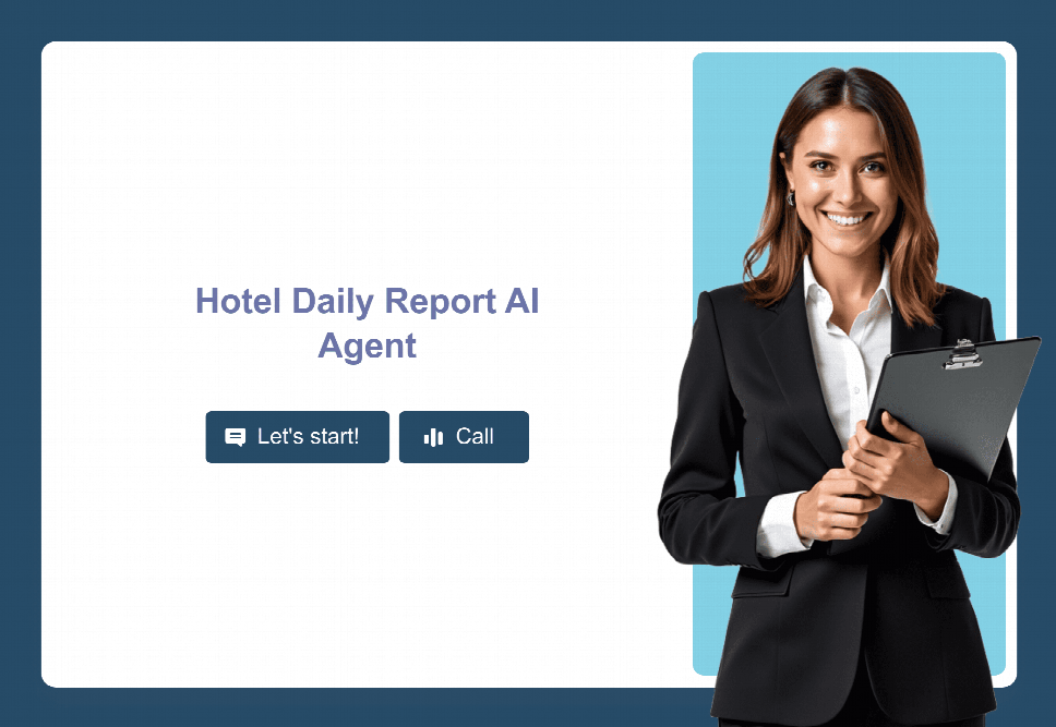 Hotel Daily Report AI Agent Template | Jotform