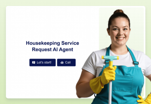 Housekeeping Service Request AI Agent Template Thumbnail