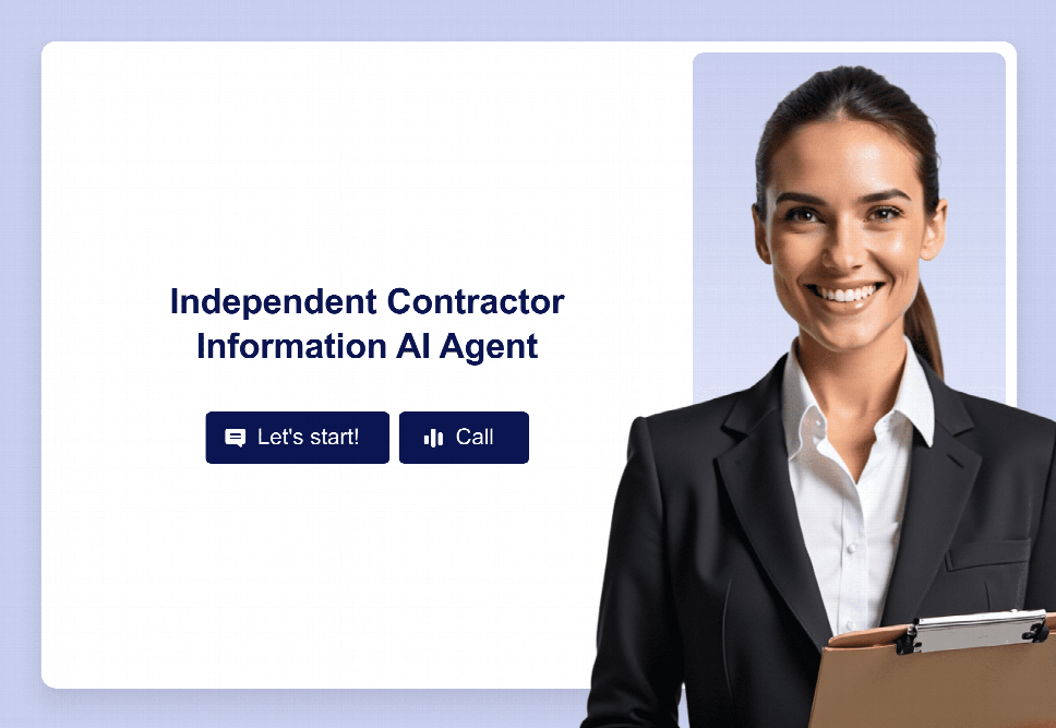 Independent Contractor Information AI Agent Template | Jotform