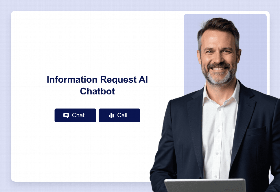 Information Through Bot Information Request AI Chatbot Template | Jotform
