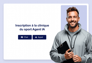 Inscription à la clinique du sport Agent IA Thumbnail