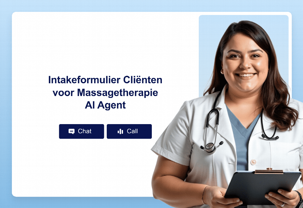 Intakeformulier Cliënten voor Massagetherapie AI Agent | Jotform