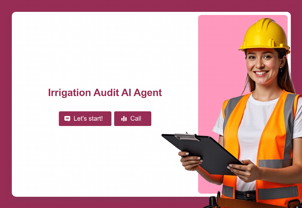 Irrigation Audit Example Irrigation Audit AI Agent Template | Jotform