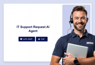 IT Support Request AI Agent Template Thumbnail