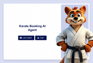 Karate Booking AI Agent Template Thumbnail