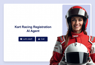 Kart Racing Registration AI Agent Template Thumbnail
