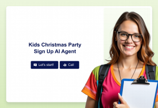 Kids Christmas Party Sign Up AI Agent Template Thumbnail