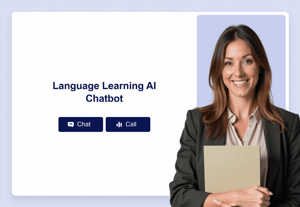 Chatbot Language Learning Language Learning AI Chatbot Template Template | Jotform