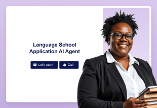 Language School Application AI Agent Template Thumbnail
