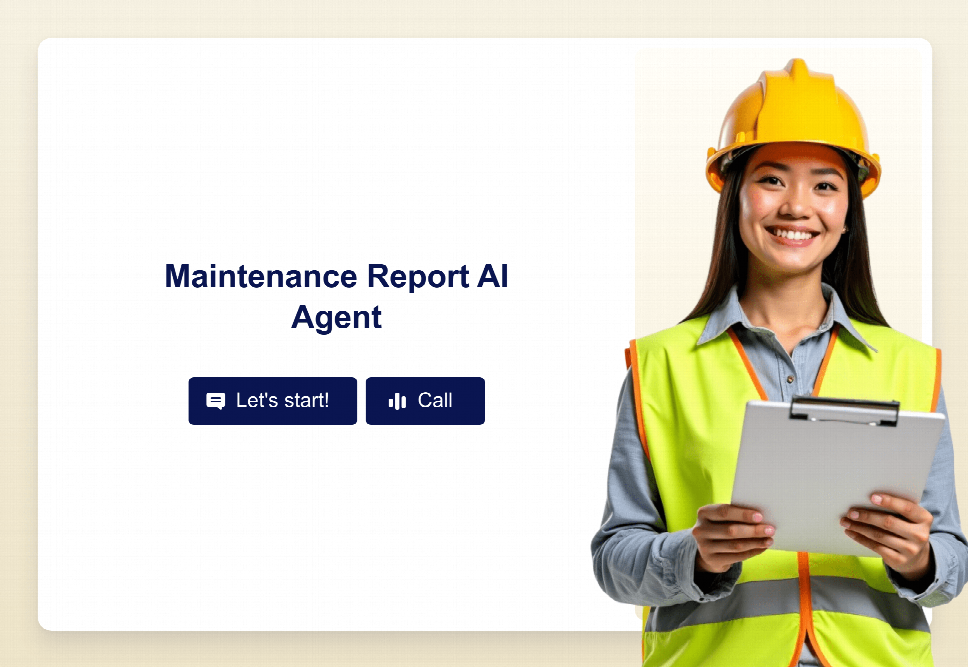 Maintenance Report AI Agent Template | Jotform