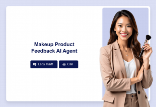 Makeup Product Feedback AI Agent Template Thumbnail