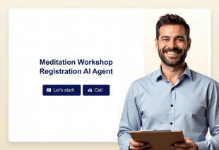 Meditation Workshop Registration AI Agent Template Thumbnail