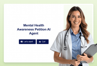Mental Health Awareness Petition AI Agent Template Thumbnail