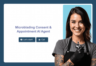 Microblading Consent & Appointment AI Agent Template Thumbnail