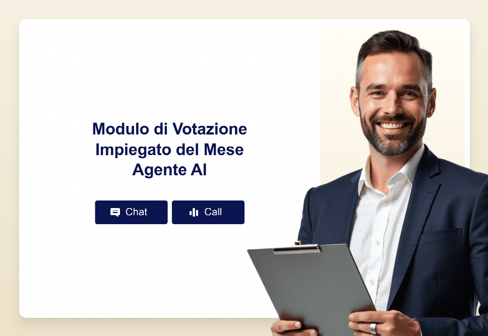 Modulo di Votazione Impiegato del Mese Agente AI | Jotform
