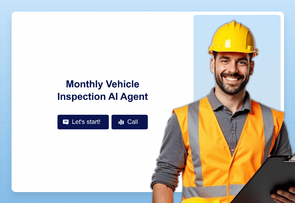 Monthly Vehicle Inspection Assistant | Jotform