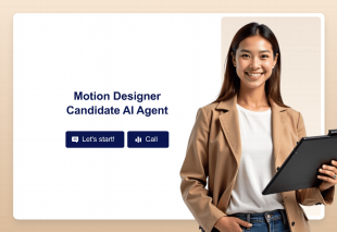 Motion Designer Candidate AI Agent Template Thumbnail