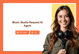 Music Studio Request AI Agent Template Thumbnail